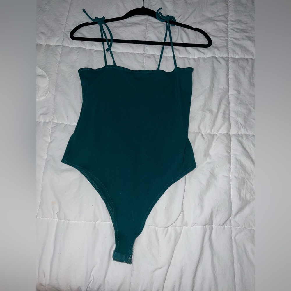 Amuse Society Teal Bodysuit from Revolve